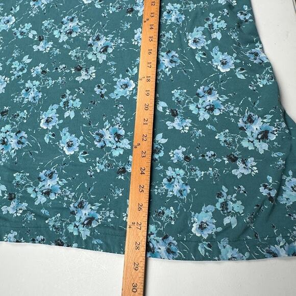 J Jill Wearever Collection Top Womens 3X Green Floral Sleeveless Tank Stretch - Picture 11 of 13